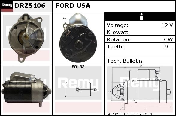 DELCO REMY Starter DRZ5123